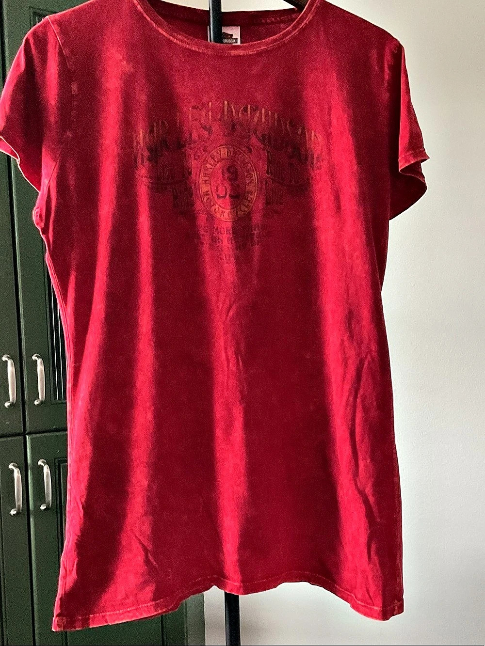 Harley-Davidson Live to Ride Waco Texas Mineral Wash T-Shirt Red Tee XL